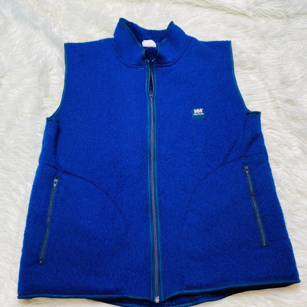 Helly Hansen Women's Sleeveless Mock Neck Full Zip‎ Fleece Vest Blue Size M